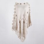 cape poncho avec franges
