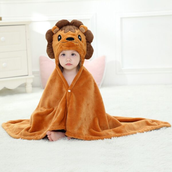poncho bain bébé lion