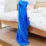 capuche éléphant bleu poncho