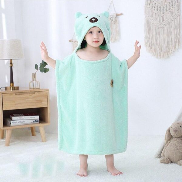 poncho bain enfant ours