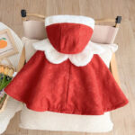 poncho rouge hiver bébé