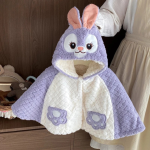 poncho bébé en polaire