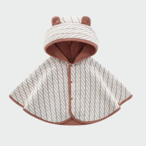 poncho bébé marron
