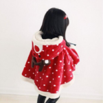 poncho bébé avec capuche renne