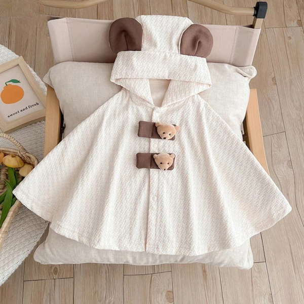 poncho bébé ours mignon