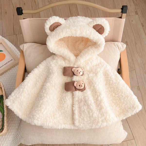 poncho bébé ourson