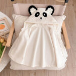 poncho pour bébé panda doux