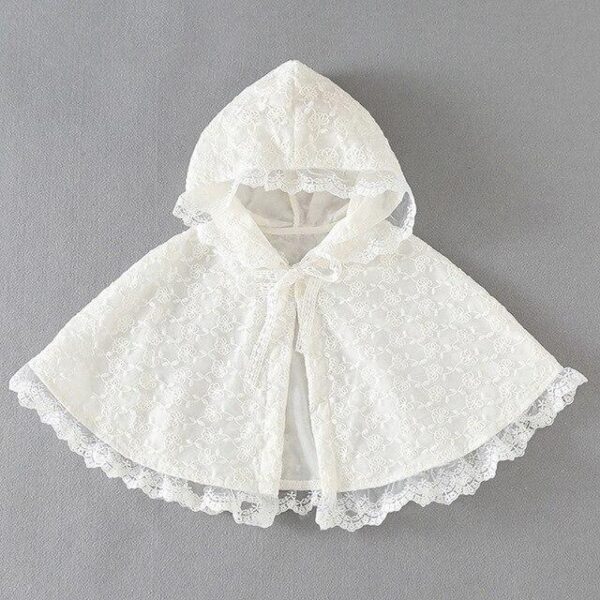 Poncho blanc bébé