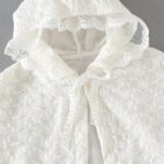 Cape poncho bébé blanc