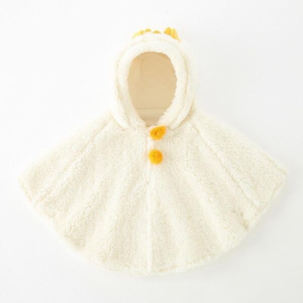 poncho polaire blanc pour enfant