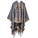 poncho à motifs bohèmes