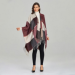 Style Poncho Bordeaux