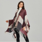 Chic Poncho Bordeaux