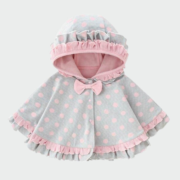 poncho capuche bébé gris