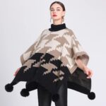 poncho moderne en acrylique et polyester