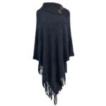 poncho col asymétrique