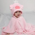 Poncho de bain bébé fille