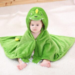 poncho de bain bébé flanelle