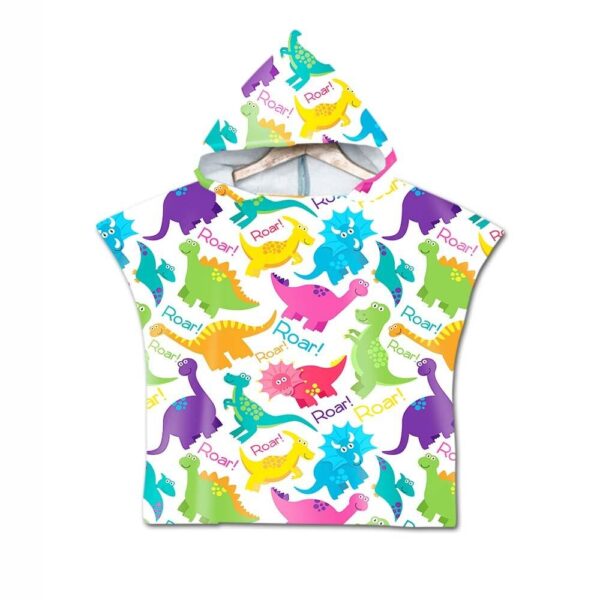 Poncho de Plage Bébé dinosaures