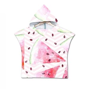 poncho plage bébé fille