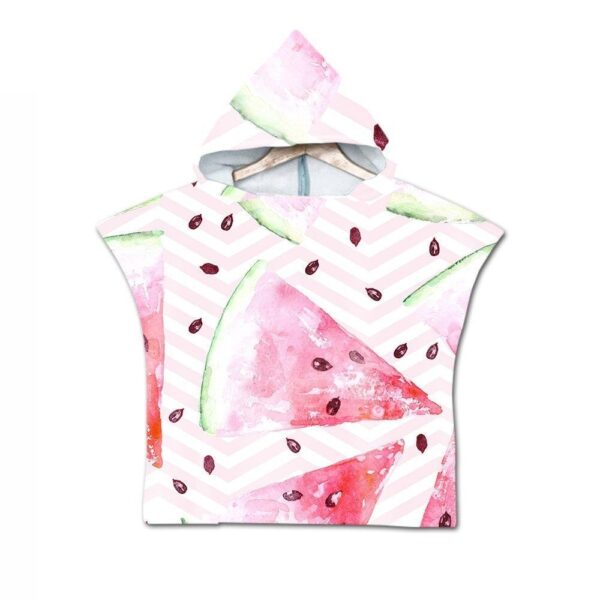 poncho plage bébé fille