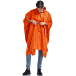 capuche imperméable orange
