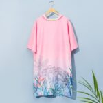 poncho femme fleurs tropicales