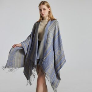 poncho écharpe femme