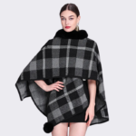 Poncho ample d'automne
