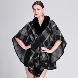 Poncho Ecossais Femme chic