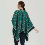 poncho vintage élégant