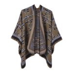 poncho multicolore élégant
