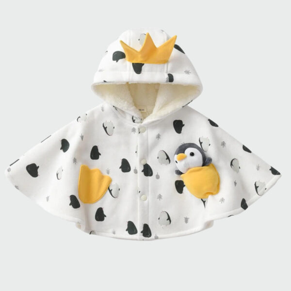 poncho enfant pingouin