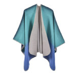 poncho chic bleu