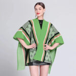 Poncho Femme Coloré vert