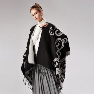 poncho femme luxueux