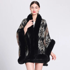 poncho femme motif ethnique