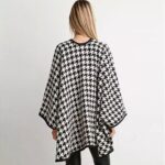 élégant poncho noir et blanc