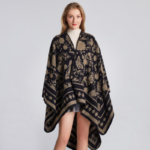 poncho floral femme