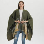 poncho tendance rayures
