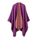 Poncho Femme Violet élégant