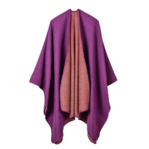Poncho Femme Violet élégant
