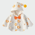 poncho fille blanc