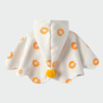 poncho blanc capuche