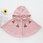 poncho fille motif fraises