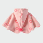 poncho enfant rose avec capuche