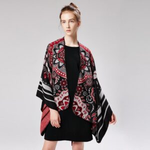 Poncho Fleur élégant