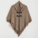 poncho élégant avec franges