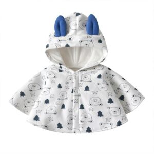 poncho blanc garçon