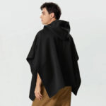 poncho design capuche homme
